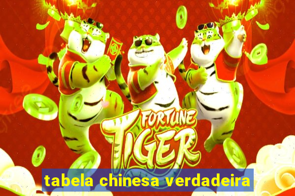 tabela chinesa verdadeira